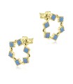 Elegant Opal Silver Ear Stud STS-5677